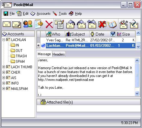 Peek@Mail Screenshot